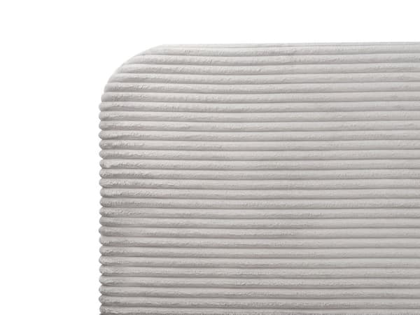 Sengeramme Lysegrå Kordfløyel 160 x 200 cm Polstret Sengeramme med Brede Rygger