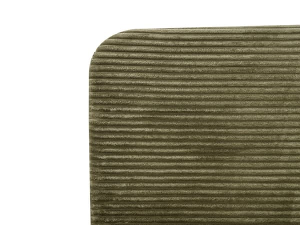 Sengeramme Grønn Kordfløyel 160 x 200 cm Polstret Sengeramme med Brede Rygger