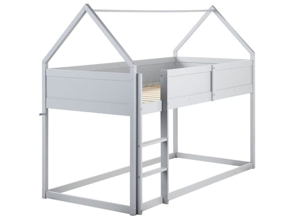 Barneseng i Grå Furu MDF 90 x 200 cm med Spalteramme for Småbarn