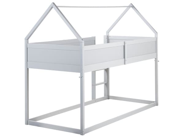 Barneseng i Grå Furu MDF 90 x 200 cm med Spalteramme for Småbarn