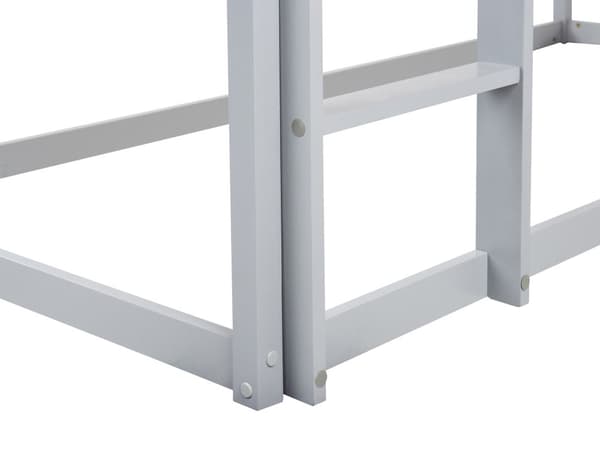 Barneseng i Grå Furu MDF 90 x 200 cm med Spalteramme for Småbarn