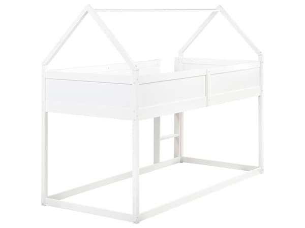 Barneseng i Hvit Furu MDF 90 x 200 cm med Spalteramme for Småbarn
