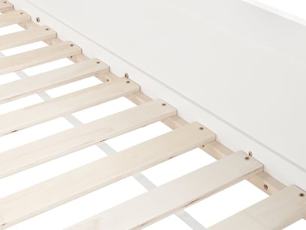 Barneseng i Hvit Furu MDF 90 x 200 cm med Spalteramme for Småbarn