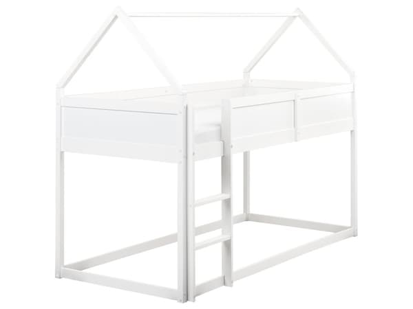Barneseng i Hvit Furu MDF 90 x 200 cm med Spalteramme for Småbarn