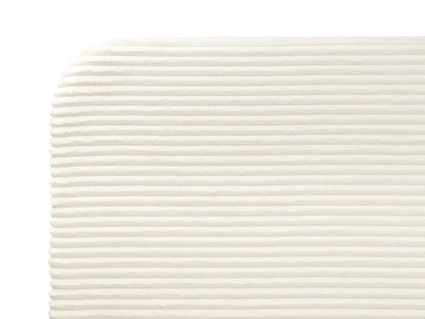 Seng Hvid Fløjl 180 x 200 cm Moderne Dobbeltseng Stof To Mands Seng Lav Sengeramme Minimalistisk Design