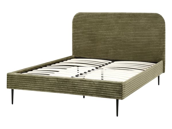 Trekvart Seng Grøn Fløjl 140 x 200 cm Moderne Halvandenmandsseng 3 kvart Seng Design Soveværelse