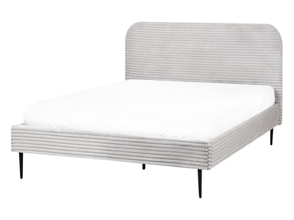 Trekvart Seng Grå Fløjl 140 x 200 cm Moderne Halvandenmandsseng 3 kvart Seng Design Soveværelse