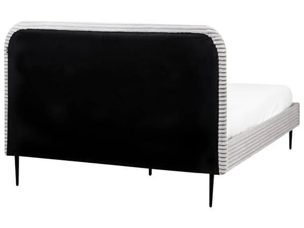Trekvart Seng Grå Fløjl 140 x 200 cm Moderne Halvandenmandsseng 3 kvart Seng Design Soveværelse