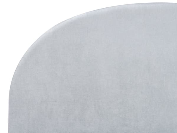Seng Lyseblå Polyesterstoff 180 x 200 cm Halvrund sengegavl Minimalistisk og retro stil Soverom Dobbeltseng
