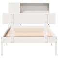Miniatyrbilde 5 av 11: vidaXL Seng med bokhylle uten madrass hvit 90x190 cm heltre furu