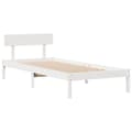 Miniatyrbilde 6 av 11: vidaXL Seng med bokhylle uten madrass hvit 90x190 cm heltre furu