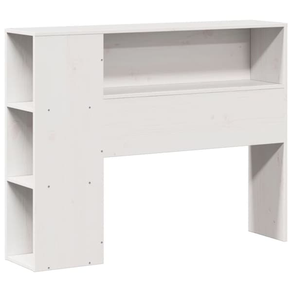 vidaXL Seng med bokhylle uten madrass hvit 90x190 cm heltre furu