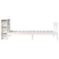 Miniatyrbilde 8 av 11: vidaXL Seng med bokhylle uten madrass hvit 90x190 cm heltre furu