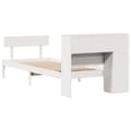 Miniatyrbilde 9 av 11: vidaXL Seng med bokhylle uten madrass hvit 90x190 cm heltre furu