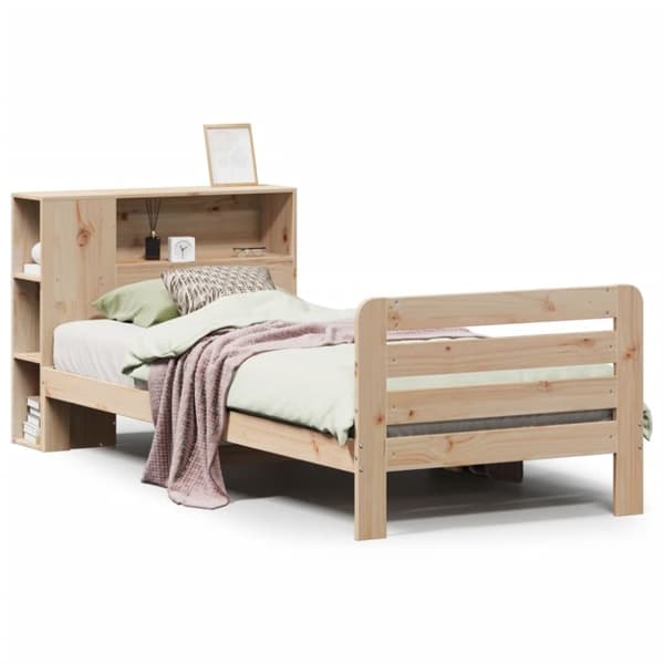 vidaXL Sengeramme uten madrass 75x190 cm heltre furu