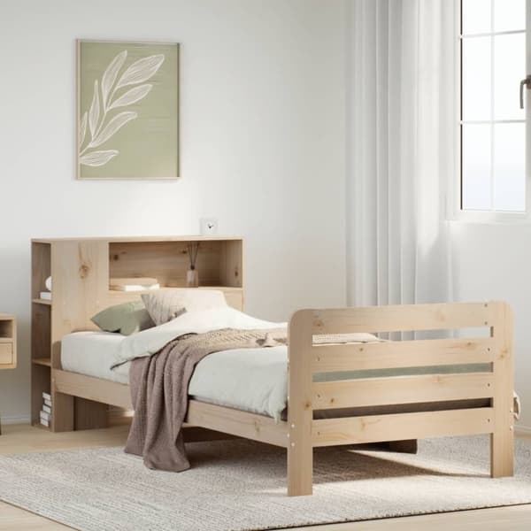 vidaXL Sengeramme uten madrass 75x190 cm heltre furu