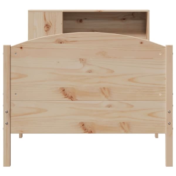 vidaXL Sänky kirjahyllyllä ilman patjaa 75x190 cm täysi mänty