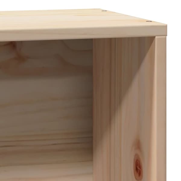 vidaXL Seng med bokhylle uten madrass 75x190 cm heltre furu