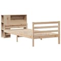 Miniatyrbilde 4 av 11: vidaXL Seng med bokhylle uten madrass 75x190 cm heltre furu