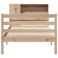 Miniatyrbilde 5 av 11: vidaXL Seng med bokhylle uten madrass 75x190 cm heltre furu