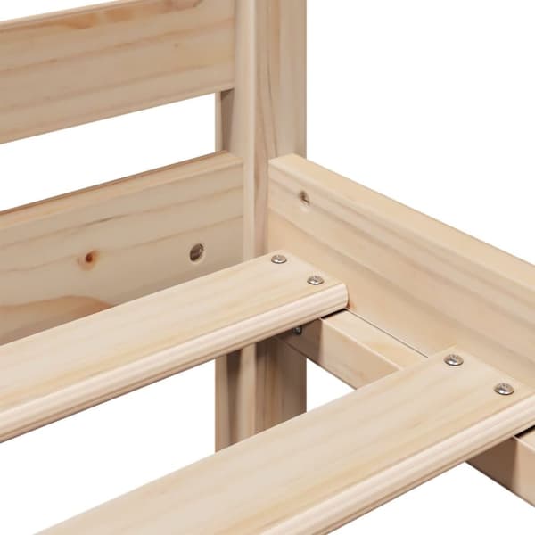 vidaXL Seng med bokhylle uten madrass 75x190 cm heltre furu