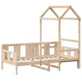 Miniatyrbilde 4 av 11: vidaXL Dagseng med tak 90x190 cm heltre furu