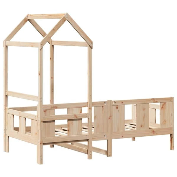 vidaXL Dagseng med tak 90x190 cm heltre furu