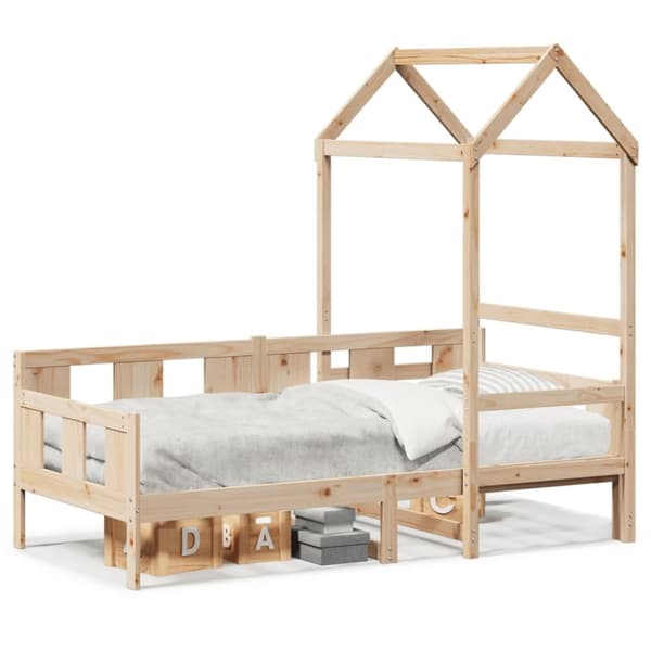 vidaXL Dagseng med tak 90x190 cm heltre furu