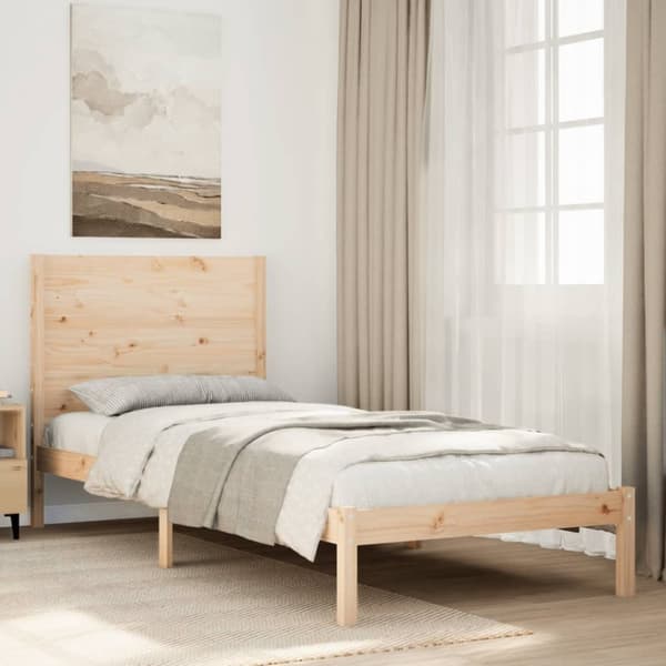 vidaXL ekstra lang sengeramme uden madras 90x220 cm massivt træ