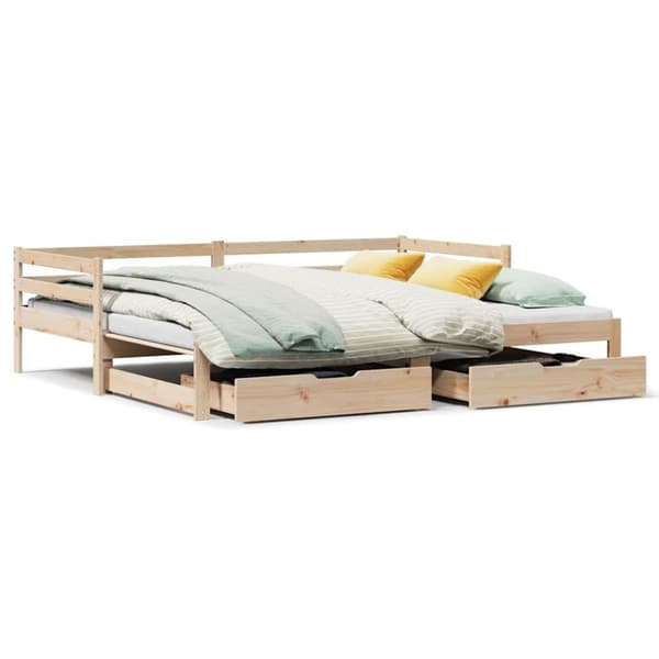 vidaXL Vuodesohva rullilla ja laatikoilla ei patjaa 80x200 cm