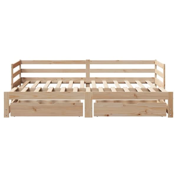vidaXL Vuodesohva rullilla ja laatikoilla ei patjaa 80x200 cm