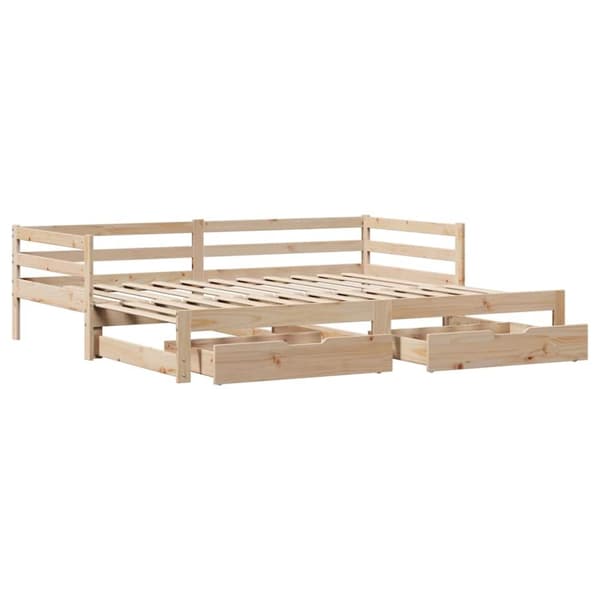 vidaXL Vuodesohva rullilla ja laatikoilla ei patjaa 80x200 cm