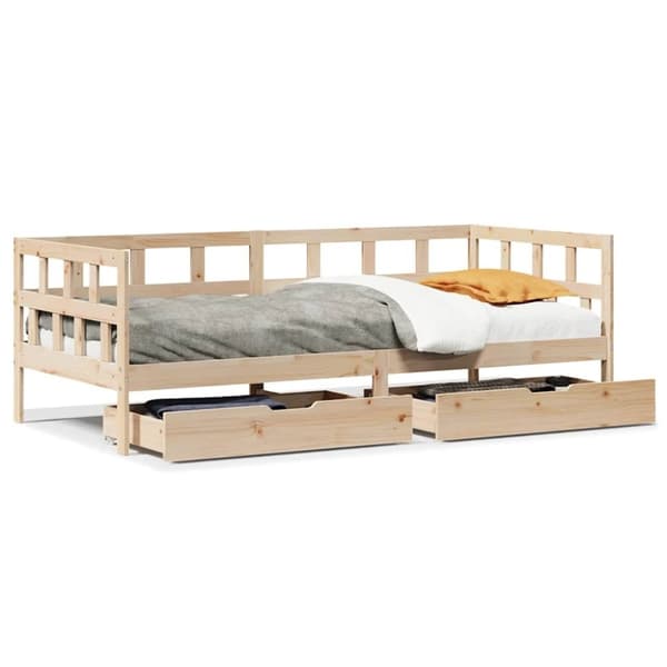 vidaXL Vuodesohva laatikoilla 90x190 cm täysi mänty