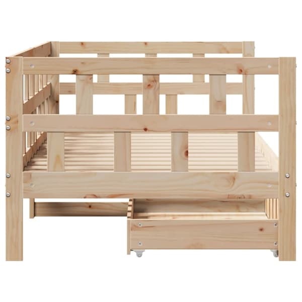vidaXL Vuodesohva laatikoilla 90x190 cm täysi mänty
