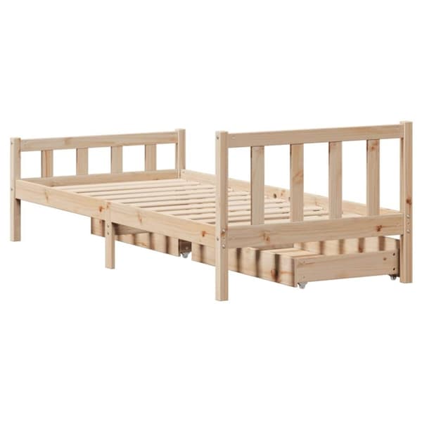 vidaXL Sengeramme uten madrass 90x190 cm heltre furu
