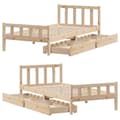 Miniatyrbilde 10 av 11: vidaXL Sengeramme uten madrass 90x190 cm heltre furu