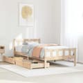 Miniatyrbilde 2 av 11: vidaXL Sengeramme uten madrass 90x190 cm heltre furu