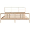 Miniatyrbilde 5 av 11: vidaXL Seng med bokhylle uten madrass 200x200 cm heltre furu
