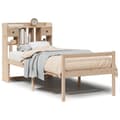 Miniatyrbilde 3 av 11: vidaXL Seng med bokhylle uten madrass 100x200 cm heltre furu