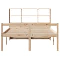 Miniatyrbilde 5 av 11: vidaXL Seng med bokhylle uten madrass 140x200 cm heltre furu