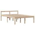 Miniatyrbilde 9 av 11: vidaXL Seng med bokhylle uten madrass 140x200 cm heltre furu