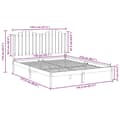 Miniatyrbilde 10 av 10: vidaXL Ekstra lang sengeramme uten madrass 140x210 cm heltre