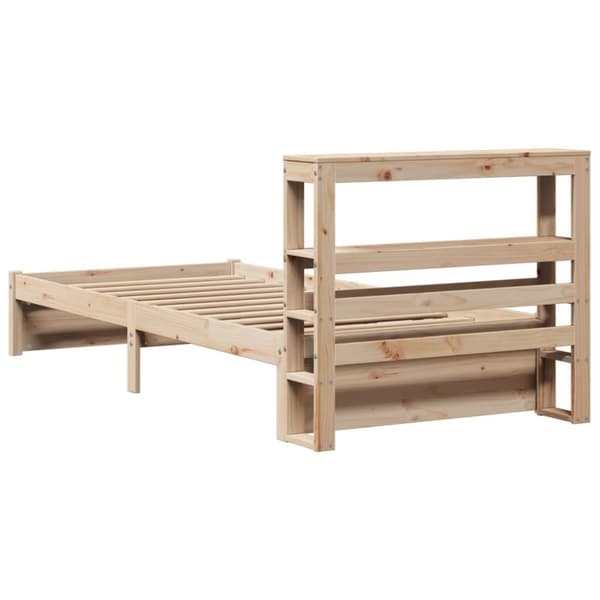 vidaXL Sengeramme med hodegavl 90x190 cm heltre furu