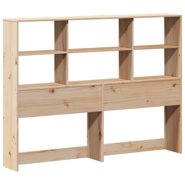 vidaXL Seng med bokhylle uten madrass 160x200 cm heltre furu