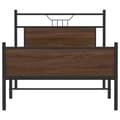 Miniatyrbillede 7 af 11: vidaXL sengeramme 100x190 cm uden madras konstrueret træ brunt eg