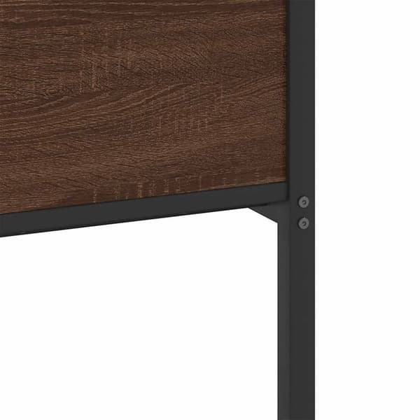 vidaXL sengeramme 137x190 cm uden madras konstrueret træ brunt eg