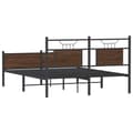 Miniatyrbillede 9 af 11: vidaXL sengeramme 140x190 cm uden madras konstrueret træ brunt eg