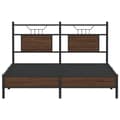 Miniatyrbilde 7 av 11: vidaXL Sengeramme uten madrass brun eik 140x200 cm konstruert tre