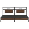 Miniatyrbilde 7 av 11: vidaXL Sengeramme uten madrass brun eik 183x203 cm konstruert tre