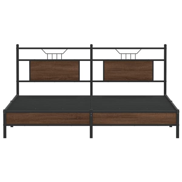 vidaXL Sengeramme uten madrass brun eik 183x203 cm konstruert tre
